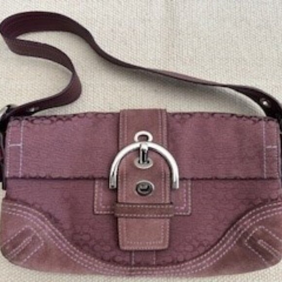 COACH Soho Mini Signature Bag - Lavender - Picture 2 of 9